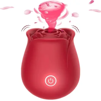 Clitoris Clit Stimulation Silicone Adult Sex Shop Sexy Rose Flower Shape Sucking Vibration Toy Vibrator Sucker for Women Female